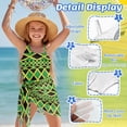 thumbnail image 5 of Xixirimido Jamaican Flag Geometric Print Girls One Piece Swimsuits Cutout Bathing Suit with Cover Up Skirt Quick Dry Beach Swimwear with Adjustable Strap, Size 11-12 Years, 5 of 7