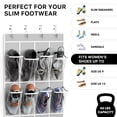 thumbnail image 4 of Organizador de zapatos Simple Houseware de 24 bolsillos, gris, 162 x 48 cm, 4 of 8