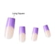 thumbnail image 5 of KISS Kit de uñas postizas francesas acrílicas, diseño de forma larga y cuadrada, uñas de punta francesa de color morado, gel listo para usar y barra de manicura incluida, larga duración, conveniente y, 5 of 6