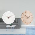 thumbnail image 2 of Reloj de pared decorativo redondo, silencioso, sin , de madera maciza, moderno, minimalista, fácil de limpiar. Ideal para sala de estar, dormito, 2 of 8