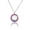 Multicolor, variant on Floating Adjustable Locket Necklace with Matching Chain (Rose Gold Circle)