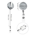 thumbnail image 2 of Unique Bargains Dévidoir Porte-Badge Rond Rétractable avec Clip et Sangle Gris 10 Pack, 2 of 5