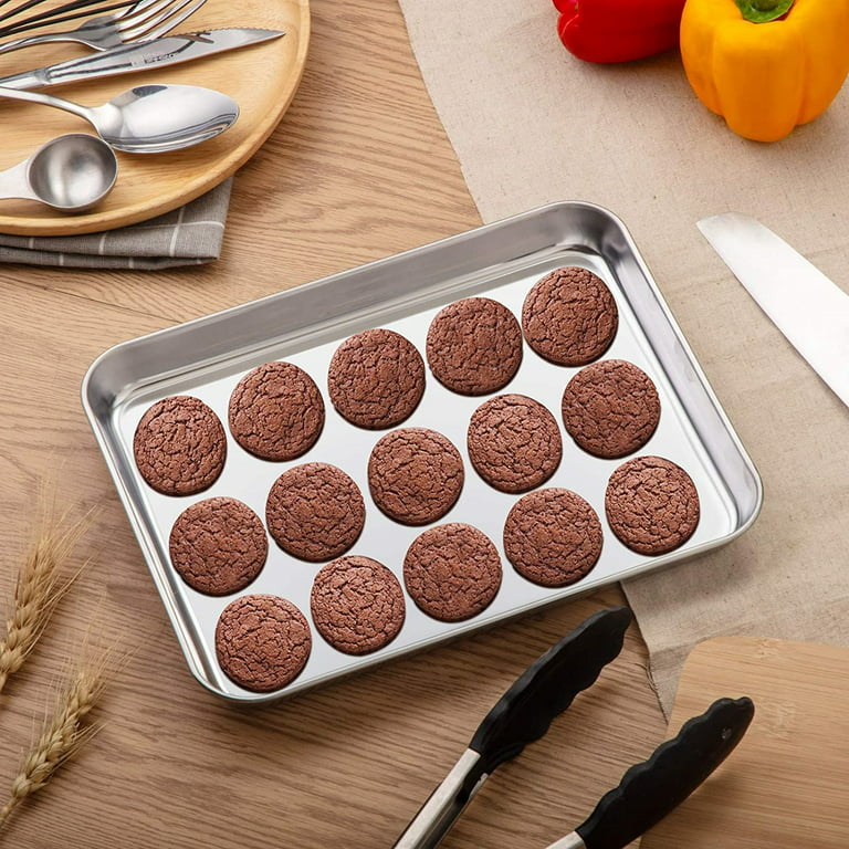 Aluminum Commercial Baker's Half Sheet, Bakeware Cookie Oven Baking Pan Tray.barbecue,  Bread, Cake, Cookie Sheet Baking Tray Pan, Healthy & Non Toxic, Mirror  Finish & Rust Free, Easy Clean & Dishwasher Safe