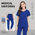 thumbnail image 5 of VIAOLI Scrubs Set - Stretchy Polyester-Spandex Medical Nursing Uniform for Women, 7 Colors, S-XXL, Uniformes Medicos Mujer, 5 of 7