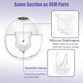 thumbnail image 3 of 2pcs Duckbill Valves and 2pcs Silicone Diaphragms Compatible with Lansinoh Discreet Duo, eufy E10 S1 S1 Pro,NCVI Nuliie NICEGREEN Life S32 Breast Pump Replacement Parts, S32 Breast Pump Accessories, 3 of 6