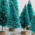 thumbnail image 4 of Gustave 5PCS Mini Christmas Trees Artificial Pine Trees with Wood Base Desktop Decor Xmas Party Ornament Holiday Decoration, 4 of 9