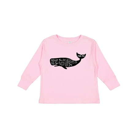 

Inktastic Whale Psalms 93:4 Gift Toddler Boy or Toddler Girl Long Sleeve T-Shirt