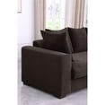 thumbnail image 5 of Devion Furniture Corduroy 3 Piece L-Shaped Sectional Sofa with Pillows, Brown, 5 of 10