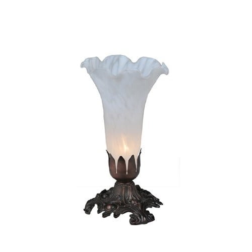 Meyda Home Indoor Decorative Lighting Accessories 8"H White Pond Lily Accent Lamp [White]