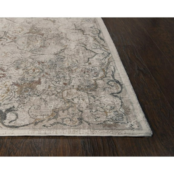 Alora Decor Lavish 3'11" x 5'6" Beige/Gray/Rust/Blue Power-Loomed Area Rug