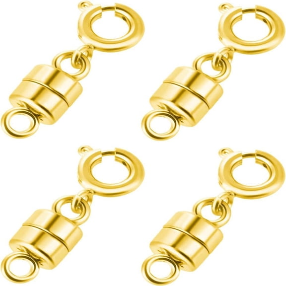 Sarapandan Pack of 4 magnetic jewelry clasps chains magnetic clasp magnetic jewelry clasp for DIY bracelet necklace jewelry making, magnetic chain clasp