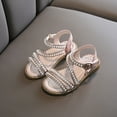 thumbnail image 7 of NOKIO Girls' Glitter Sandals Girls' Summery Sandals Summer Girls' Sandals Korean Edition Little Girls' Pearl Open Toe Princess Shoes Little Medium And Big Children's Performance Shoes, 7 of 7