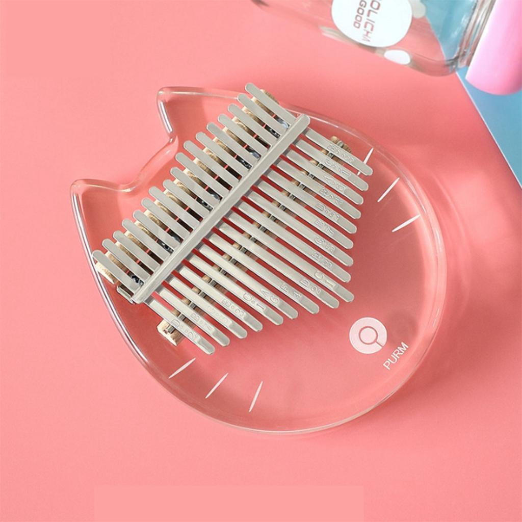 LeeQinersw Portable New Cute 17 Key Kalimba Acrylic Finger Mbira Thumb Piano Gift 157x130mm