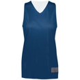 thumbnail image 1 of ASI 163.301.M Ladies Tricot Mesh Reversible 2.0 Jersey, Navy & White - Medium, 1 of 1