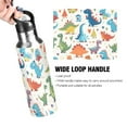 thumbnail image 2 of ALAZA Cute Dinosaurs Cartoon Water Bottle Insulated Flask Stainless Steel Straw Lid 20 oz, 2 of 6