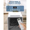 thumbnail image 5 of 14,000 BTU Drainage-free Portable Air Conditioner for Indoor Rooms, 3-In-1 AC Unit for Bedroom 225-300 Sq.Ft, Dehumidifier, Fan, Sleep Mode, 24 Timer, Remote Control, Window Kits,Gray, 5 of 7