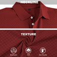 thumbnail image 6 of Yungyresw Men's Casual Polo Shirts Summer Short Sleeve Textured Polo Shirt Collared Business Tops, 6 of 8