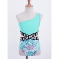 thumbnail image 6 of vastwit Girls One Piece Swimsuits Single Shoulder Swimwear Summer Beach Hawaiian Bathing Suits Tropical Leaves 12, 6 of 7