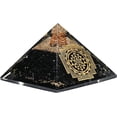 thumbnail image 3 of Large Shungite Orgone Pyramid Crystal - Sri Yantra Orgonite Pyramid, 3 of 4