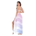 thumbnail image 3 of FORMRS Womens Beach Sarong Semi-Sheer Bikini Wrap Skirt Swimsuit Cover-ups, Light Blue Gradient, 3 of 7