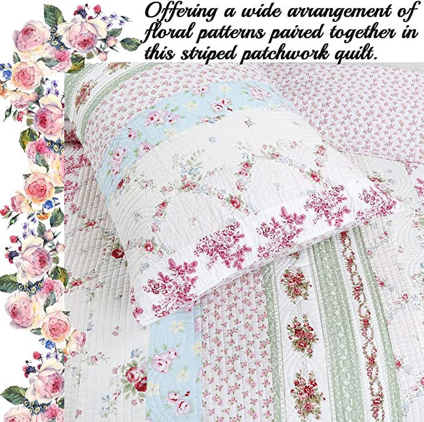 Cozy Line Home Fashions Cotton Reversible Quilt, Queen, - Easy Care (3 Count)
