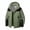 Green, variant on Men's Color Block Loose Casual Warm Windproof Waterproof Long-Sleeve Outerwear With Detachable Hood Leisure Oversize Jackets for Men