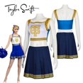 thumbnail image 4 of Taylor Porrista Uniforme Swift Halloween Azul Blanco Cosplay Traje Hip Hop Danza Disfraces, 4 of 5