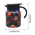 thumbnail image 2 of Honeeladyy 800ML Vintage Floral Pattern Tea Thermoses, Thermal Coffee Carafe Tea Pot, Coffee Pot and Tea Separation Thermal Insulation Pot, Stainless Steel Thermal Carafe with Lid for Hot Drinks, 2 of 5