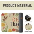 thumbnail image 3 of Protikol Give Thanks Fall Thanksgiving Welcome Door Mats Low-Profile Yard Non-Slip Doormat Indoor Outdoor Entryway Decor Throw Rug Burlap 17 X 30 Inch, 3 of 5