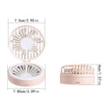 thumbnail image 3 of Portable Mini Rechargeable Fan with Makeup Mirror 3 Inch Foldable Personal Cooling Fan for Travel and Desk Use Pink, 3 of 9