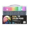 thumbnail image 2 of RKSTN Water Color Pen Double Line Pen Color Hand Account Pen Dream Metal Pen Hand-painted 24 Color Highlighter Marker Pen 3ml, 2 of 9