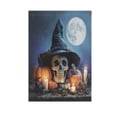 thumbnail image 3 of Wobogo Wizard Hat Skull Garden Flag 12×18 Inch Double Sided For Outdoor Yard Decoration, 3 of 6