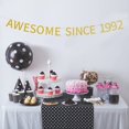 thumbnail image 4 of Awesome Since 1992 Banner preencordado Happy 32nd Birthday Banner dorado brillante 32 treinta y dos años decoraciones de fiesta de cumpleaños para hombres y mujeres, 4 of 5