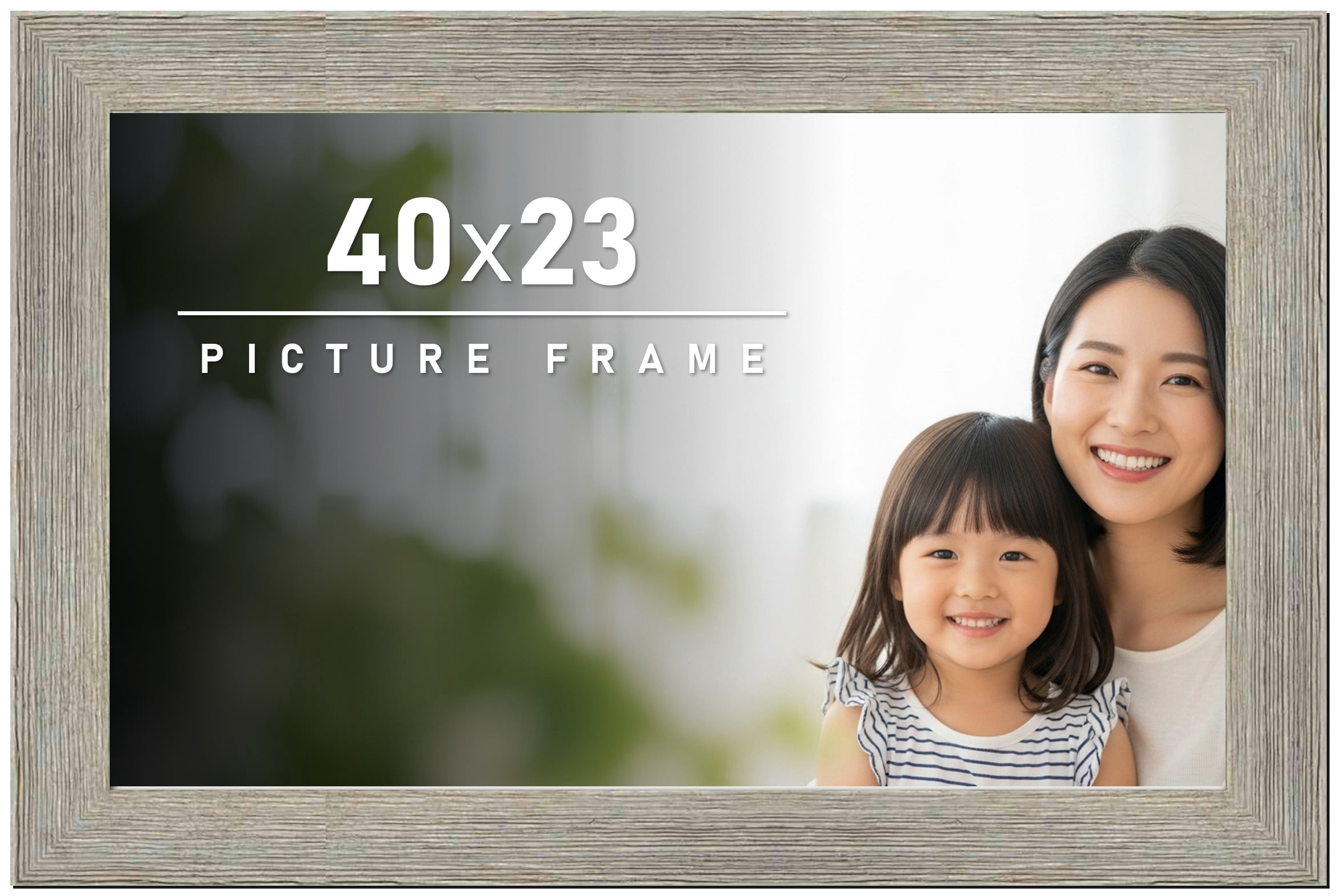 27x36 Frame Black Solid Wood Picture Frame | 0.75 Inch Moulding
