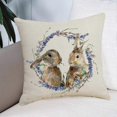 thumbnail image 5 of 18X18 Inch Set of 4 Easter Pillow Covers Rabbit Bunny Throw Cushion Cover Happy Easter Spring Decor, 5 of 5