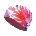 thumbnail image 2 of Gorro de natación unisex transpirable de tela suave de secado rápido para cabello largo y corto. Patrón aleatorio, 2 of 6