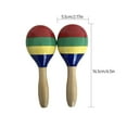 thumbnail image 2 of Ammoon 1 Pair Wooden Maracas Sand Hammer Rumba Shakers Rattles Sand Hammer Percussion Instrument Musical Toy for Kid Children Party Games, 2 of 6