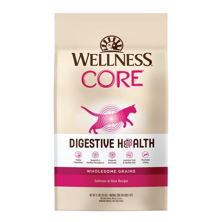 Wellness CORE Digestive Health Salmon & Rice Dry Cat Food, 11 Pound Bag