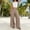 Khaki, variant on SEMPAI Linen Trousers Pants for Women Fall Summer Loose Fit Flare Wide Leg Plain Boot Cut Leg Trousers Pants Women 2026