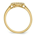 thumbnail image 2 of Solid 14k Yellow Gold Diamond Cluster Oval Ring Band Size 7.5 (.224 cttw.), 2 of 6
