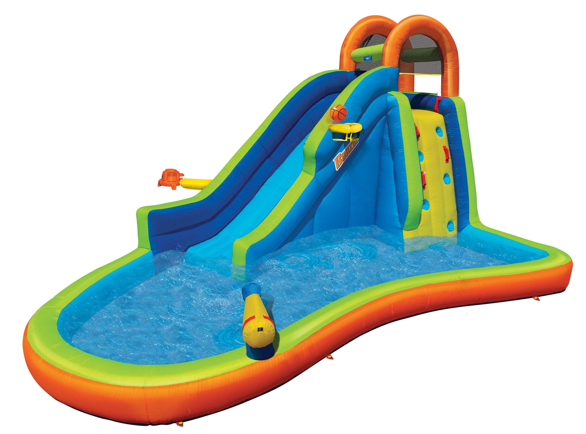 BANZAI Big Blast Water Park, Length: 14 Ft 5 In, Width: 10 Ft 7 In ...