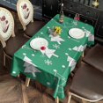 thumbnail image 2 of Green Christmas Tree Pattern Rectangle Tablecloth 60"x120",Waterproof Polyester Rectangle Table Cloth, Wipeable Spillproof Polyester Tablecloth for Dining, Camping, Indoor and Outdoor, 2 of 6