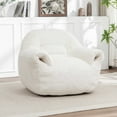 thumbnail image 3 of Chair, Comfy with Back Support, Faux Fur Bean Bag Chair Adults and Kids, Stuffed Floor Sofa for Living Room, Bedroom, Apartment, 3 of 18
