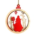 thumbnail image 7 of Vikakiooze 2022 Wooden Snowman Deer Letter Santa Claus Christmas Tree Hanging Decorative Pendan Christmas Decorations, 7 of 7