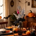 thumbnail image 6 of Hyknon Halloween Artificial Floral Pick Decor, Glitter Pumpkin Skull Spider Branch Stems Insert Ornament, Decor Ornaments for Vase Bar Table Centerpiece Fireplace Mantel Halloween Party Home Indoor C, 6 of 6