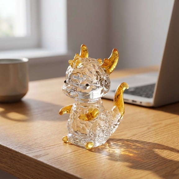 Elegant Decorative Crystal Dragon Figurines for Home and Office Display, Animal Collectible Ornaments, Stylish Decor Pieces for Living Room
