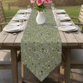 thumbnail image 6 of Sage Green Classic Table Runner Linen Burlap Table Runner 72 Inches Long Boho Vintage Western Rustic Dresser Scarves for Kitchen Island Coffee Dining Room Party Wedding Holiday Decoration 18"x72", 6 of 8