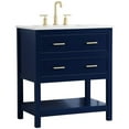 thumbnail image 3 of Elegant Kitchen and Bath 30 inch Single Bathroom Vanity in Blue, 3 of 15
