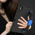 thumbnail image 5 of Kids Friendly Tablet Case for Lenovo Tab M10 TB-X505X/F/TB-X605F, Heavy Duty Wristband Shoulder Strap Crossbody Lanyard Cover with Kickstand Military Grade Anti-Drop Shockproof Case,Black+Blue, 5 of 6