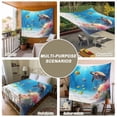 thumbnail image 6 of Sea Turtle Coastal Tapestry for Bedroom Wall Hanging Tapestry, Summer Beach Coral Ocean Fishes Ceiling Backdrop Tapestries Poster Blanket Wall Decor for Teens Room Living Room Dorm 59" x 90", 6 of 8